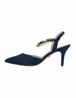 Alan Pinkus Tonya Navy Satin Pump -Deals Shoes Store 698003650 5 720x928