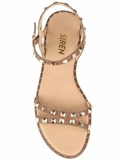 Siren Bingo Tan Nappa Leather Studded Sandal -Deals Shoes Store 702843670 5 720x928
