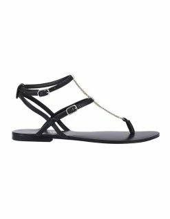 Siren Serra II Black Leather Sandal