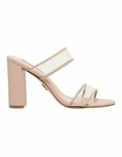 Windsor Smith Icy Blush Leather Heeled Sandal