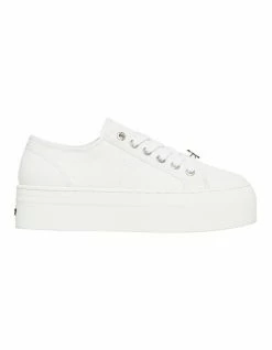 Windsor Smith Ruby White Canvas Platform Sneaker