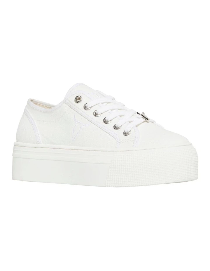 Windsor Smith Ruby White Canvas Platform Sneaker 2 Windsor Smith Ruby White Canvas Platform Sneaker - Image 2