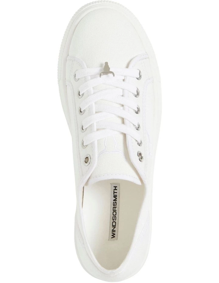 Windsor Smith Ruby White Canvas Platform Sneaker 4 Windsor Smith Ruby White Canvas Platform Sneaker - Image 4