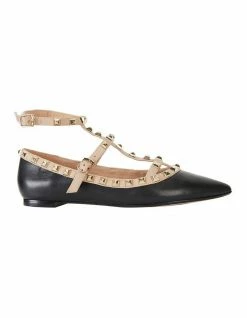 Pink Inc Inez Black Kid/Nude Flat Shoes