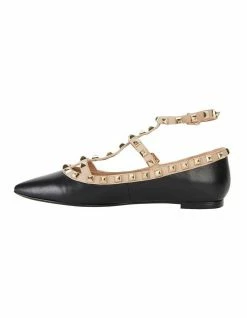 Pink Inc Inez Black Kid/Nude Flat Shoes -Deals Shoes Store 726559210 3 720x928