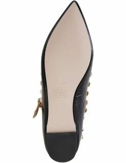 Pink Inc Inez Black Kid/Nude Flat Shoes -Deals Shoes Store 726559210 7 720x928