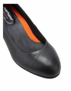 Hush Puppies The Block Heel Black Leather Heeled Shoes -Deals Shoes Store 729068230 4 720x928