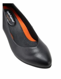 Hush Puppies The Point Black Leather Heeled Shoes -Deals Shoes Store 729068410 4 720x928