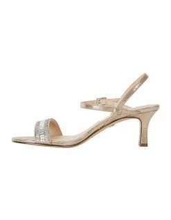 NINA Noela Taupe Reflective Suede Sandal -Deals Shoes Store 735445360 3 720x928