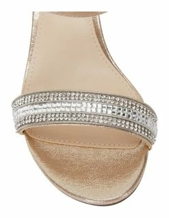 NINA Noela Taupe Reflective Suede Sandal -Deals Shoes Store 735445360 5 720x928