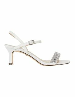 NINA Noela Ivory Lustre Satin Sandal