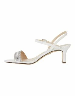 NINA Noela Ivory Lustre Satin Sandal -Deals Shoes Store 735445450 3 720x928