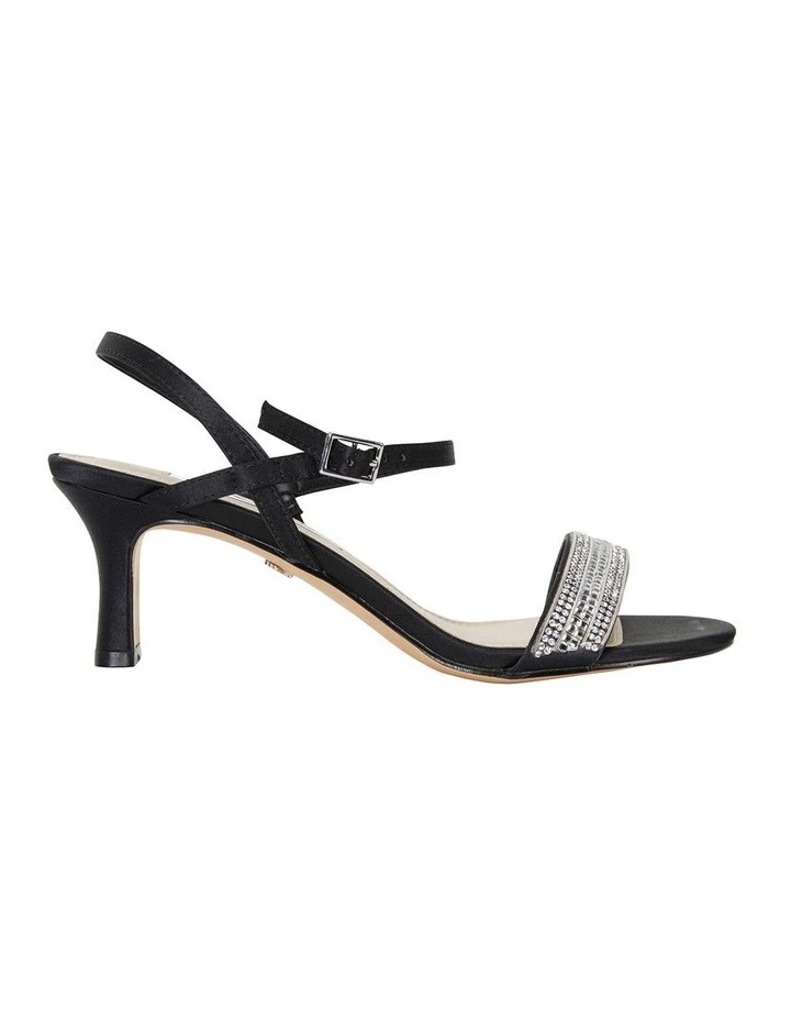 NINA Noela Black Satin Sandal 1 NINA Noela Black Satin Sandal