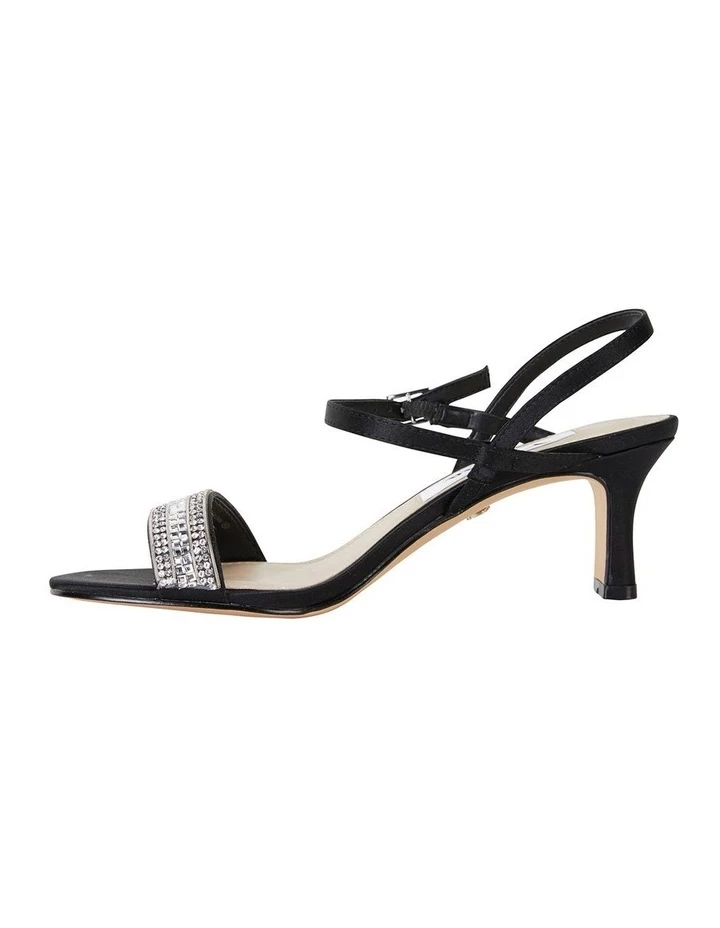 NINA Noela Black Satin Sandal 3 NINA Noela Black Satin Sandal - Image 3