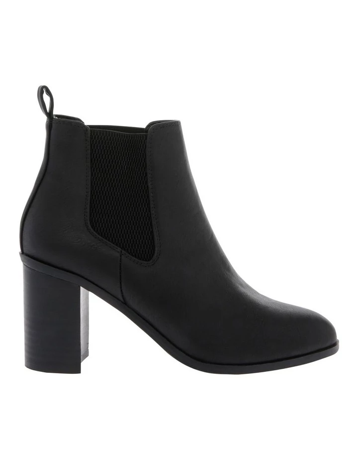 Miss Shop Caroline Black Heeled Ankle Boot 1 Miss Shop Caroline Black Heeled Ankle Boot