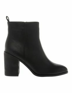 Miss Shop Chester Black Heeled Ankle Boot