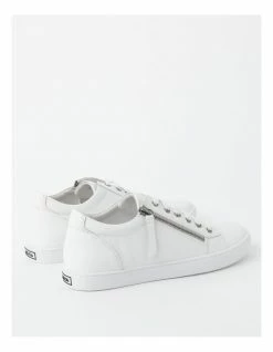 Zazou Zia White Leather Zip Up Sneaker -Deals Shoes Store 745424470 6 720x928