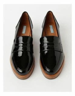 Zazou Boston Black Leather Wedged Loafer -Deals Shoes Store 751457080 3 1 720x928