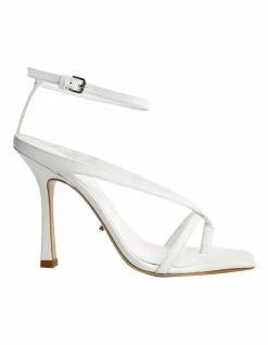 Tony Bianco Faythe White Kid Heels