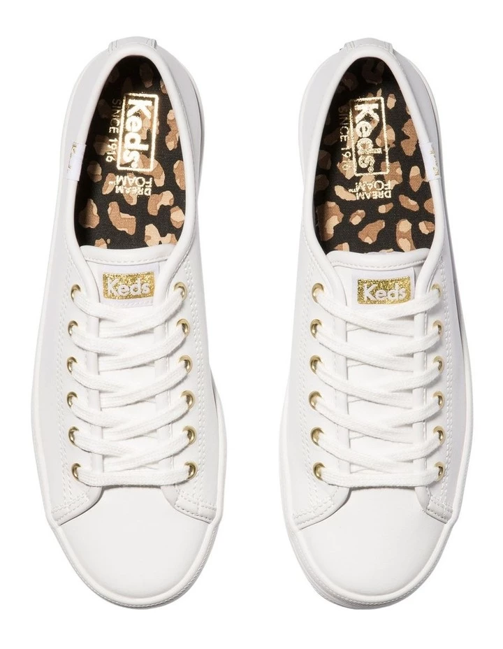 Keds Kickstart White Leather Sneaker 3 Keds Kickstart White Leather Sneaker - Image 3