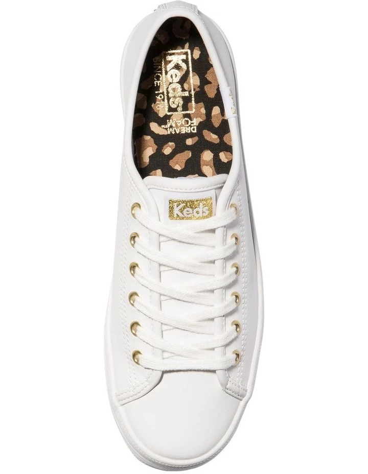 Keds Kickstart White Leather Sneaker 4 Keds Kickstart White Leather Sneaker - Image 4