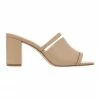 Piper Zoya Nude Leather Block Heel Sandal
