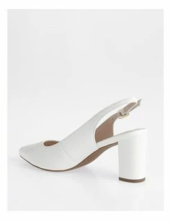 Basque Etta White Smooth Heeled Shoes -Deals Shoes Store 782850520 3 720x928