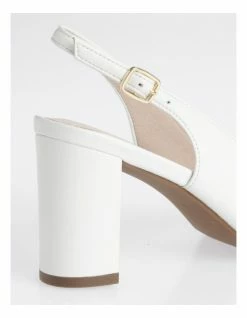 Basque Etta White Smooth Heeled Shoes -Deals Shoes Store 782850520 4 720x928