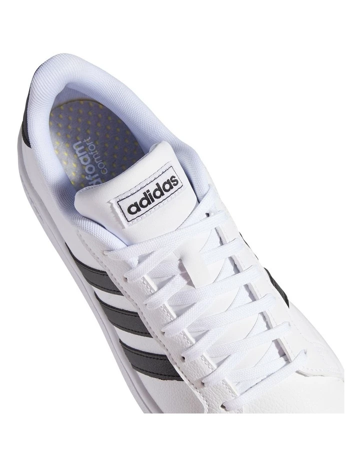 Adidas Grand Court White/Black Leather Sneaker 4 Adidas Grand Court White/Black Leather Sneaker - Image 4