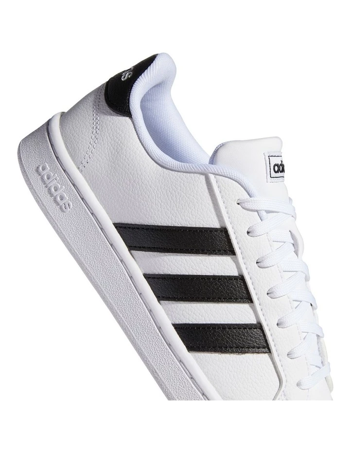 Adidas Grand Court White/Black Leather Sneaker 5 Adidas Grand Court White/Black Leather Sneaker - Image 5