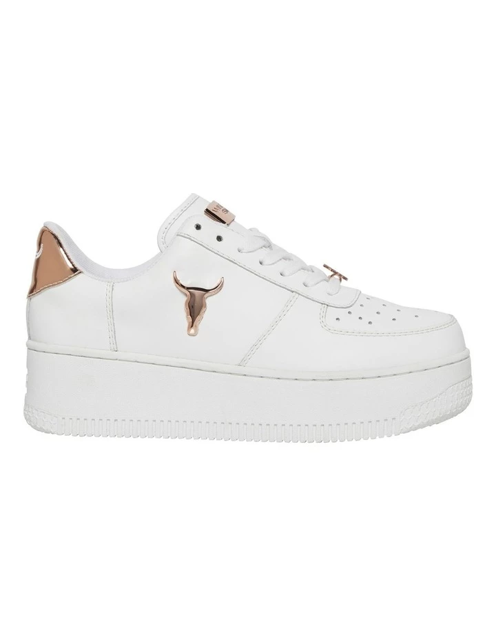 Windsor Smith Rich White/Rose Gold Leather Flatform Sneaker 1 Windsor Smith Rich White/Rose Gold Leather Flatform Sneaker