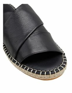Hush Puppies Birch Black Leather Espadrille Flatform Sandal -Deals Shoes Store 788470390 4 720x928