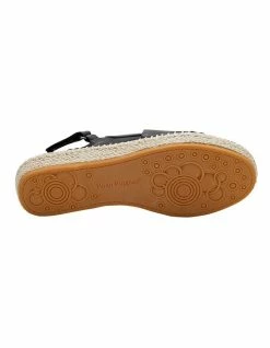 Hush Puppies Birch Black Leather Espadrille Flatform Sandal -Deals Shoes Store 788470390 6 720x928