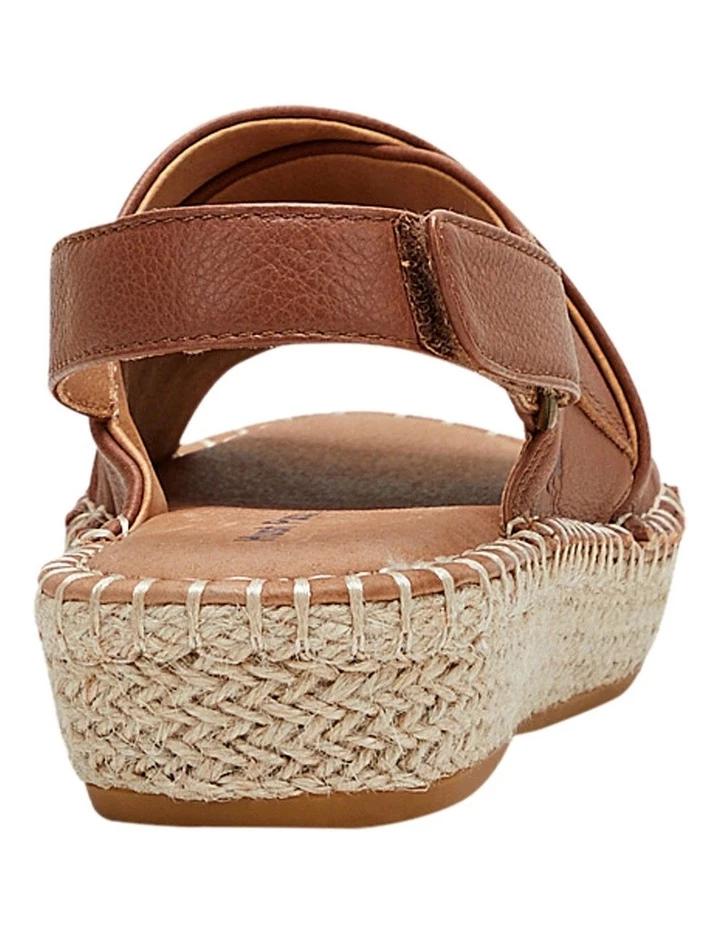 Hush Puppies Birch Tan Leather Espadrille Flatform Sandal 2 Hush Puppies Birch Tan Leather Espadrille Flatform Sandal - Image 2