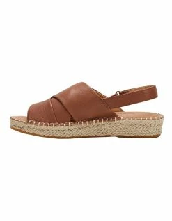 Hush Puppies Birch Tan Leather Espadrille Flatform Sandal 8 Hush Puppies Birch Tan Leather Espadrille Flatform Sandal -Deals Shoes Store 788470480 3 720x928