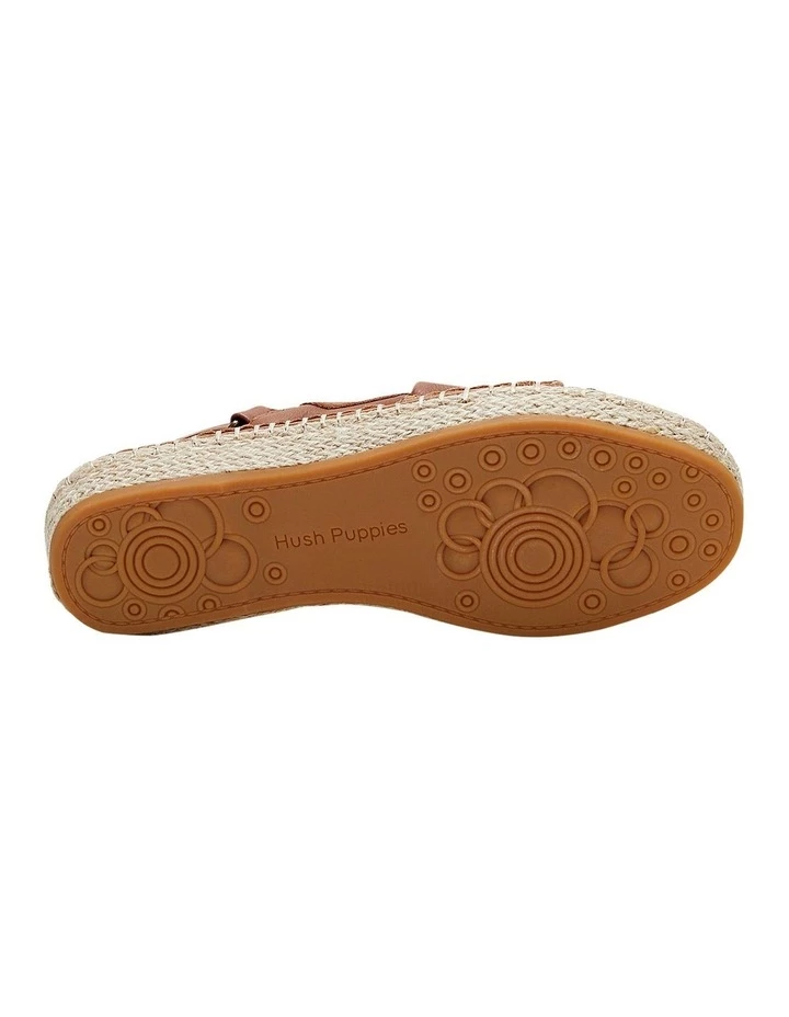 Hush Puppies Birch Tan Leather Espadrille Flatform Sandal 6 Hush Puppies Birch Tan Leather Espadrille Flatform Sandal - Image 6