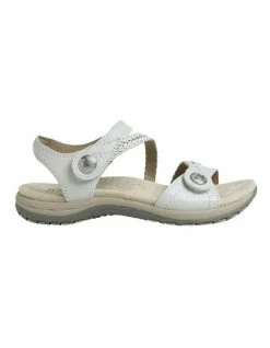 Planet Shoes Crop White Leather Sandal