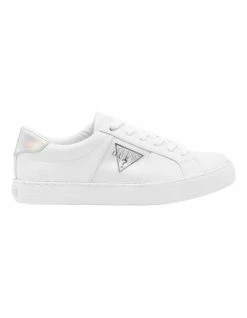 Guess Gimmie White Lace Up Sneaker