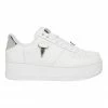 Windsor Smith Rich White/Silver Leather Flatform Sneaker