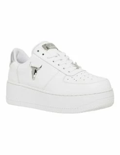 Windsor Smith Rich White/Silver Leather Flatform Sneaker -Deals Shoes Store 802621900 4 720x928