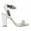 NINA Sharon Silver Metallic Foil Sandals