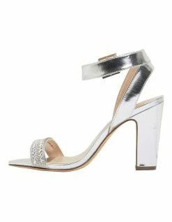NINA Sharon Silver Metallic Foil Sandals -Deals Shoes Store 803721610 3 720x928