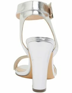 NINA Sharon Silver Metallic Foil Sandals -Deals Shoes Store 803721610 5 720x928