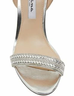 NINA Sharon Silver Metallic Foil Sandals -Deals Shoes Store 803721610 6 720x928