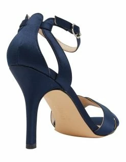 NINA Venus New Navy Satin Sandals -Deals Shoes Store 803721880 4 720x928