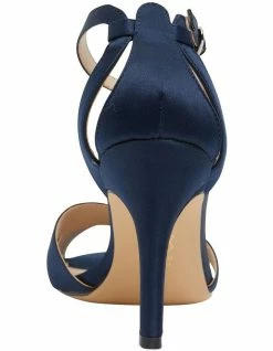 NINA Venus New Navy Satin Sandals -Deals Shoes Store 803721880 5 720x928
