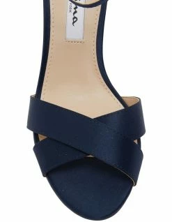 NINA Venus New Navy Satin Sandals -Deals Shoes Store 803721880 6 720x928