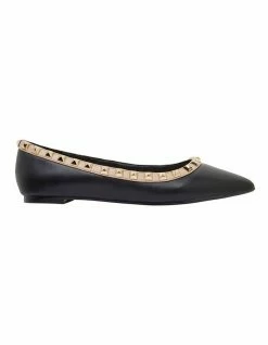 Pink Inc Iggy Black/Nude Kid Flat Shoes