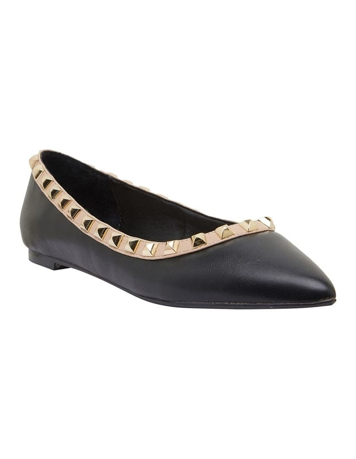 Pink Inc Iggy Black/Nude Kid Flat Shoes 2 Pink Inc Iggy Black/Nude Kid Flat Shoes - Image 2