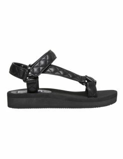 Steve Madden Henley Black T-Strapped Sandal